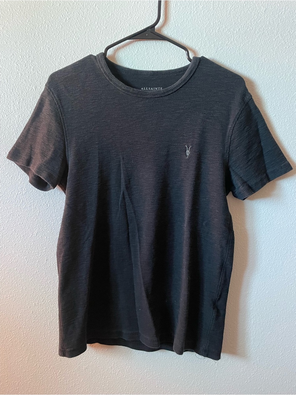 Like New - All Saints Black Short-Sleeve Crew T-Shirt